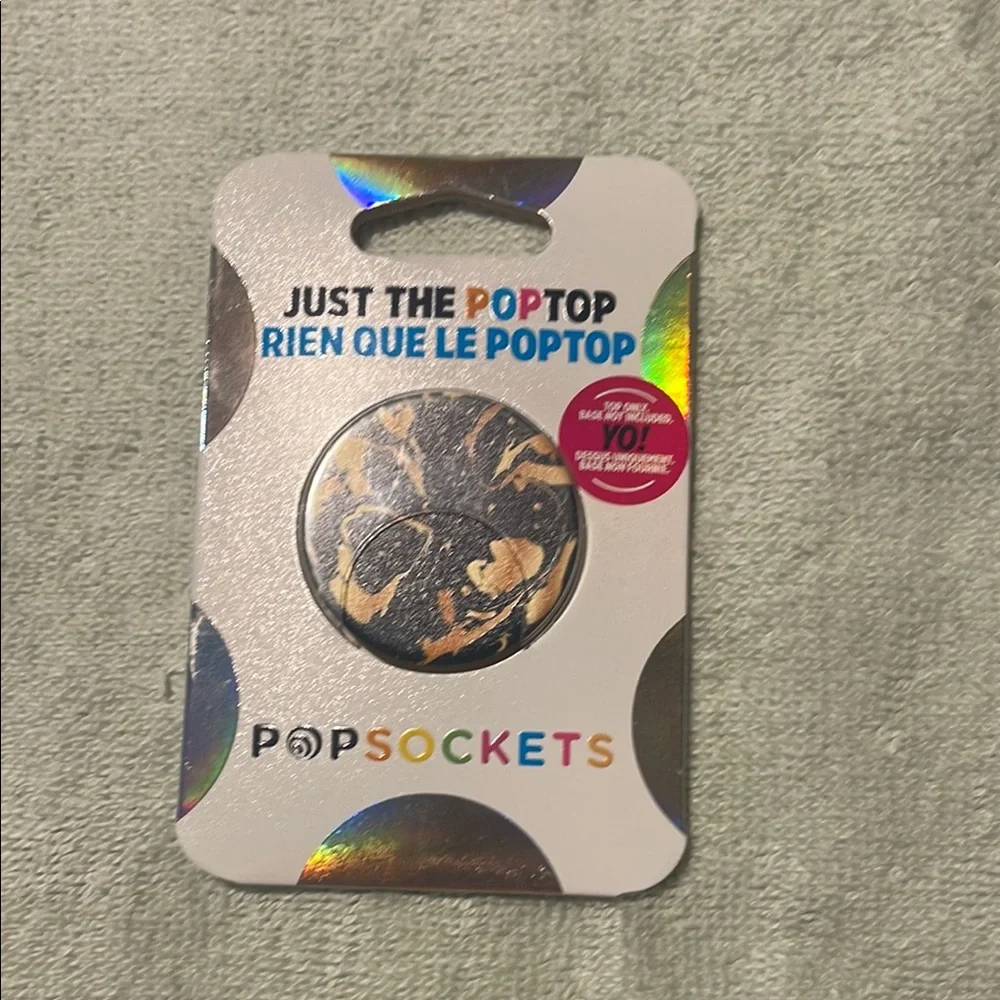 PopSocket Black and Gold Phone Cover